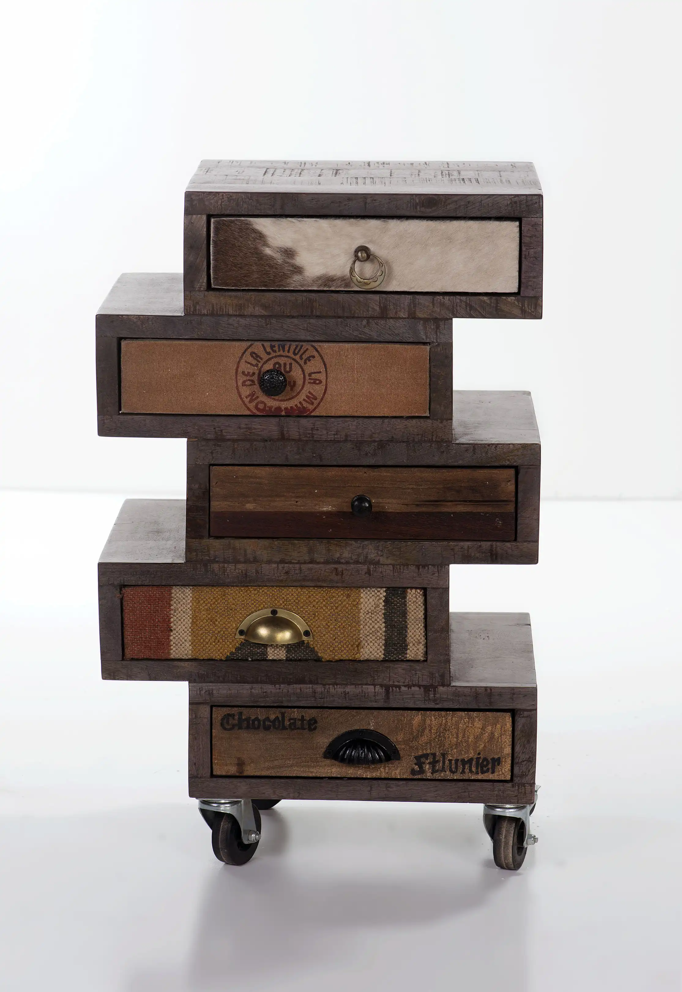 Wooden Zigzag Drawer Chet with 5 Drawers - popular handicrafts